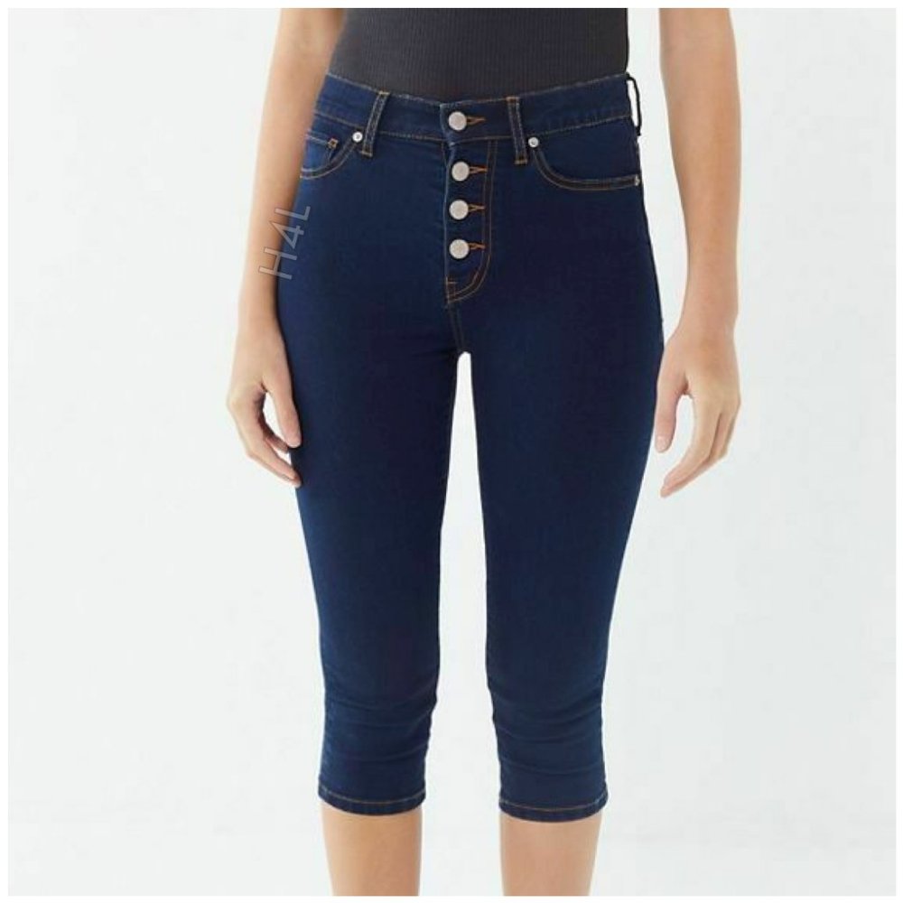 NWT UO Y2K Capri High Rise Denim Skinny Jeans